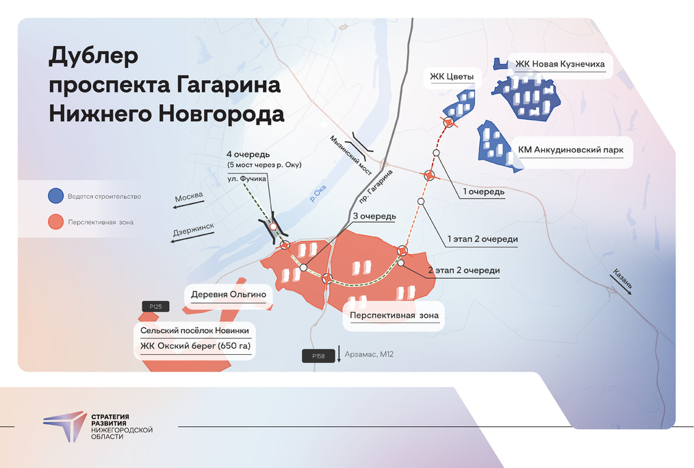 Нижегородцам представили схему дублера проспекта Гагарина