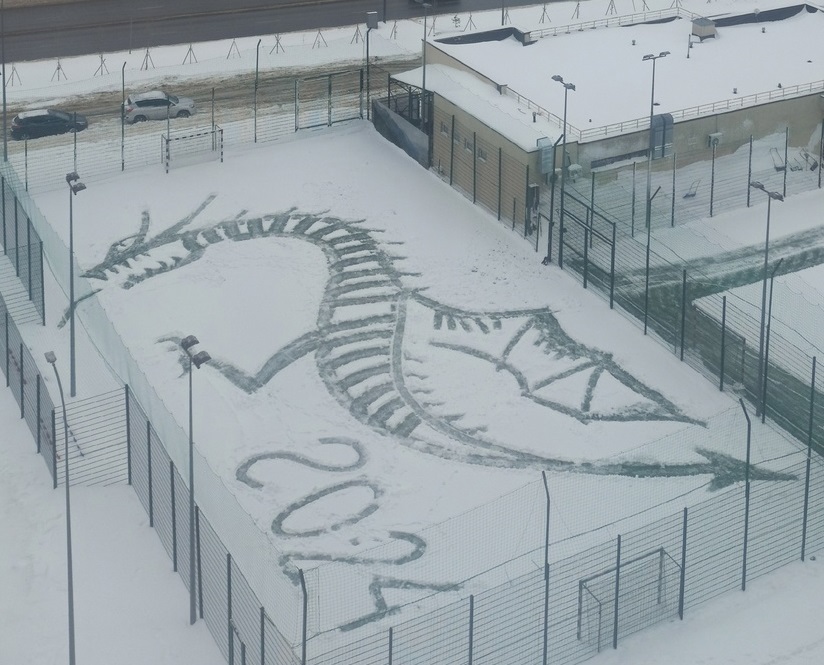 Снежные картины нижегородского дворника показали в эфире Первого канала