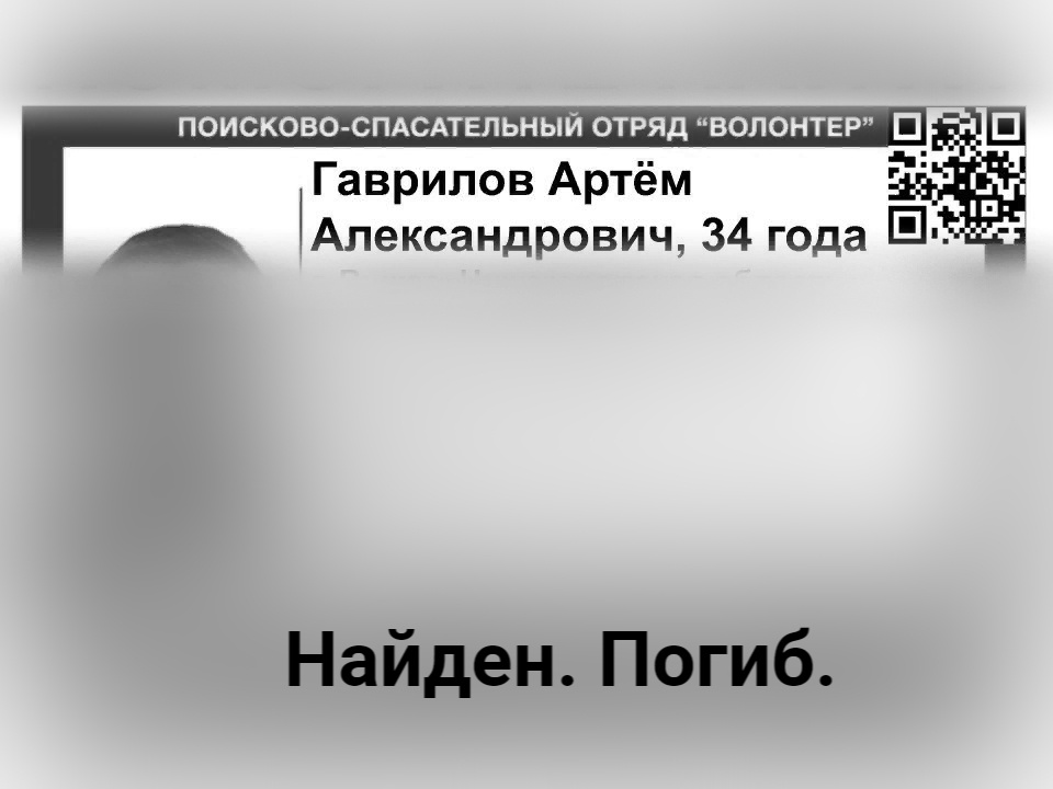 Пропавший в Выксе 34-летний Артем Гаврилов найден погибшим