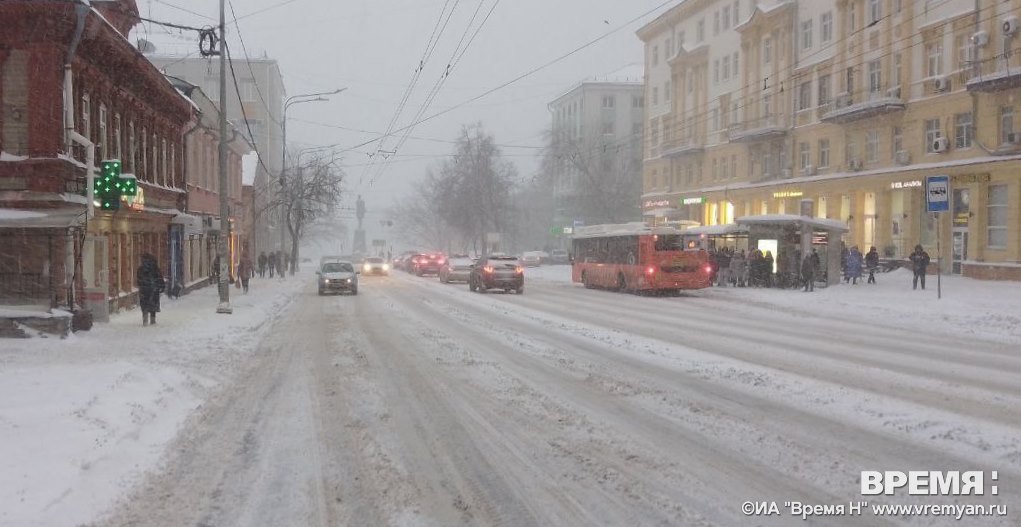 Сильный снегопад прогнозируется в Нижнем Новгороде 4−5 февраля
