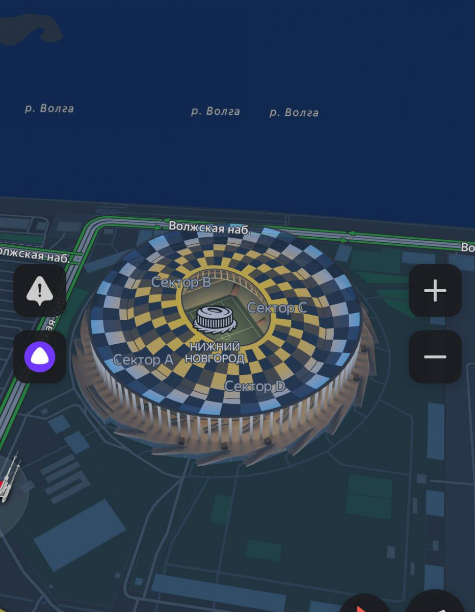 Вид стадиона «Нижний Новгород» обновился на Яндекс Картах