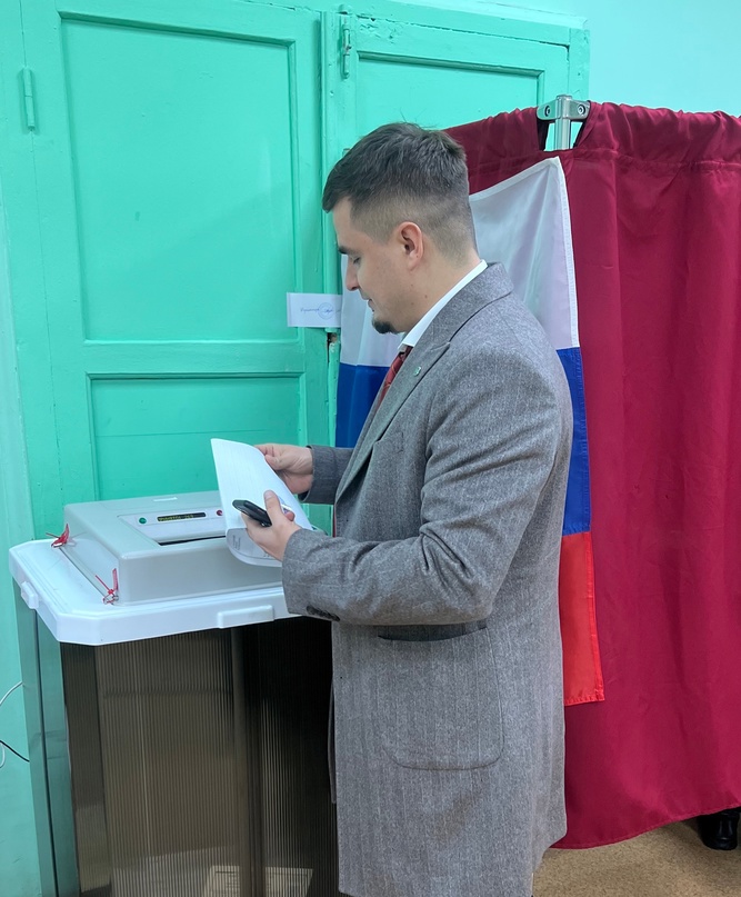 Член нижегородского Общественного штаба Роман Пермяков проголосовал на выборах президента