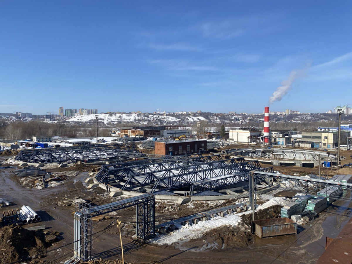 На станции аэрации в Нижнем Новгороде завершается монтаж новых илоскрёбов