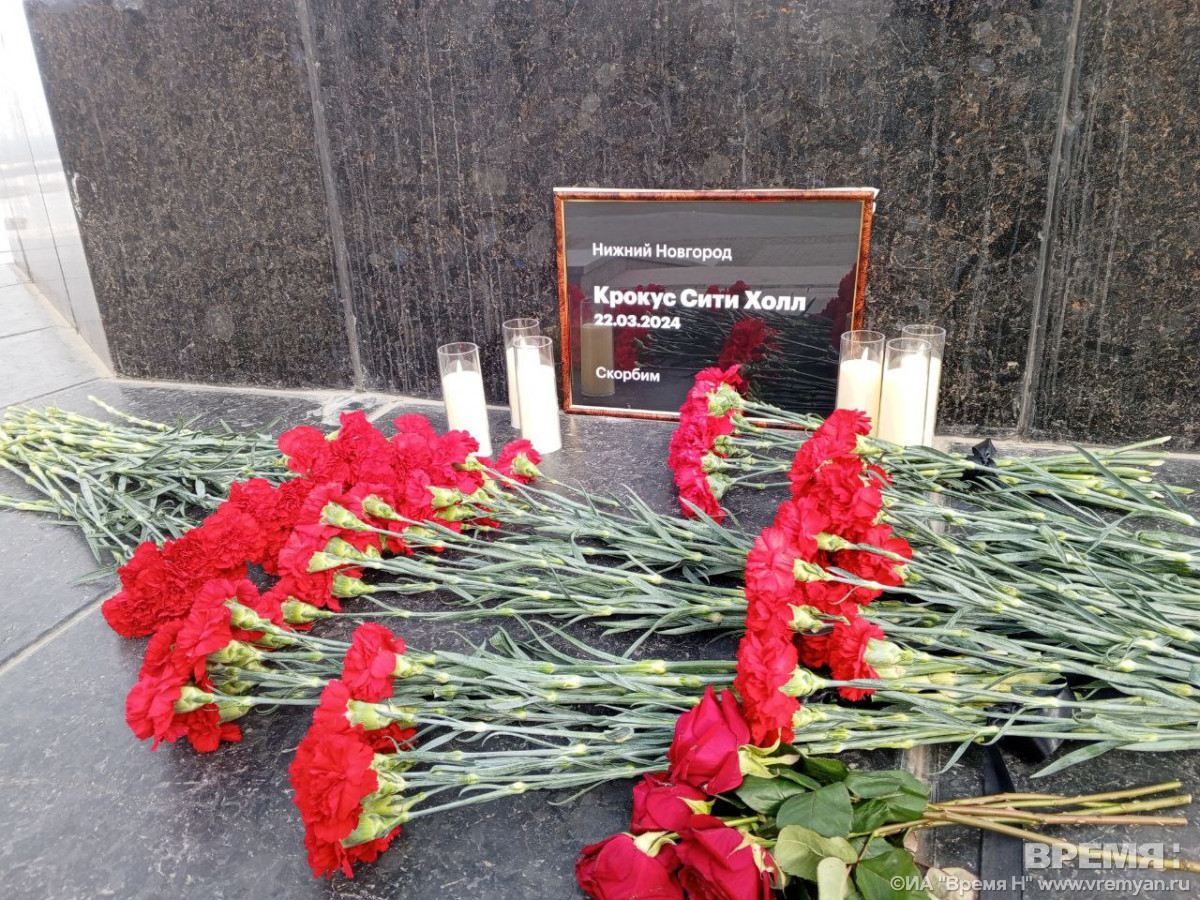 Жители Нижегородской области весь день несли цветы к стихийным мемориалам