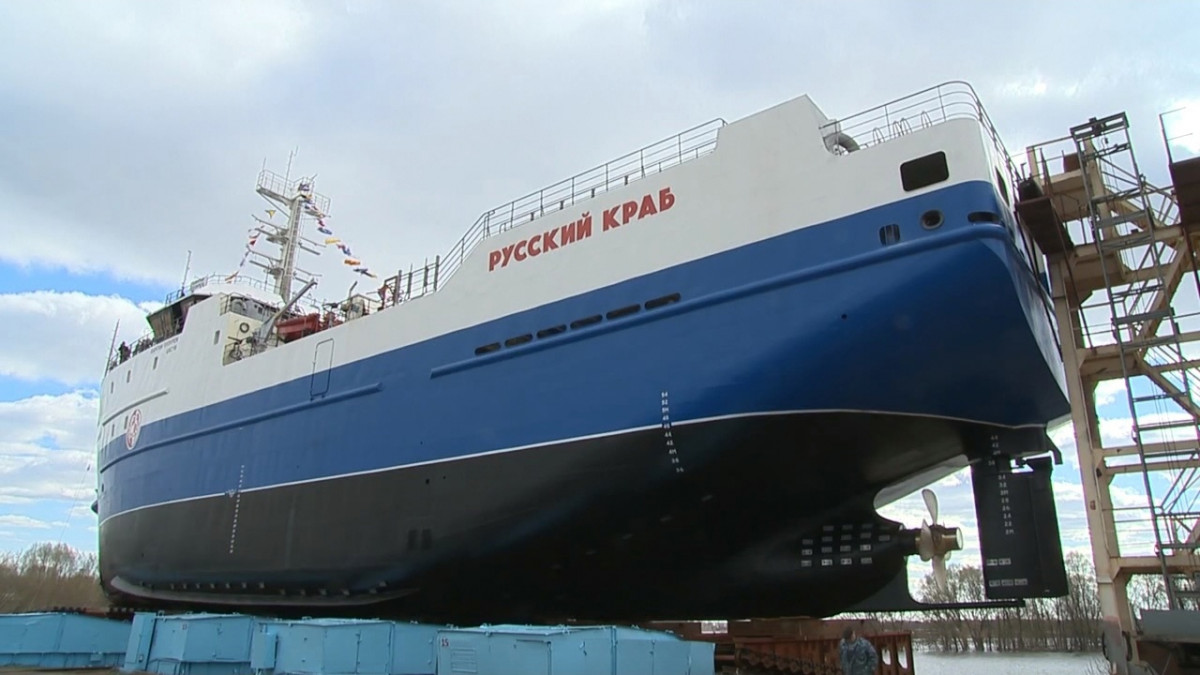 Новое краболовное судно спустили на воду в Навашинском округе