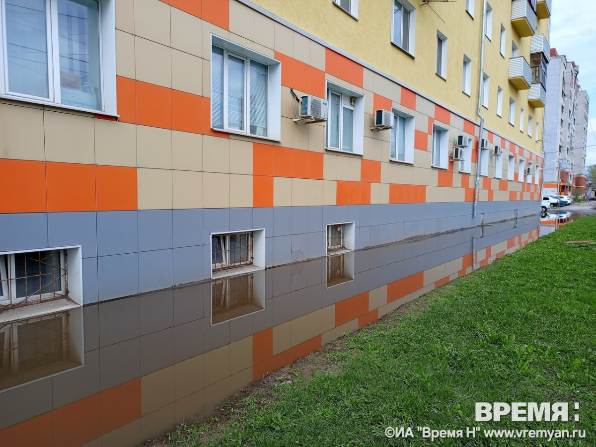 Детская поликлиника № 19 в Нижнем Новгороде оказалась окружена водой