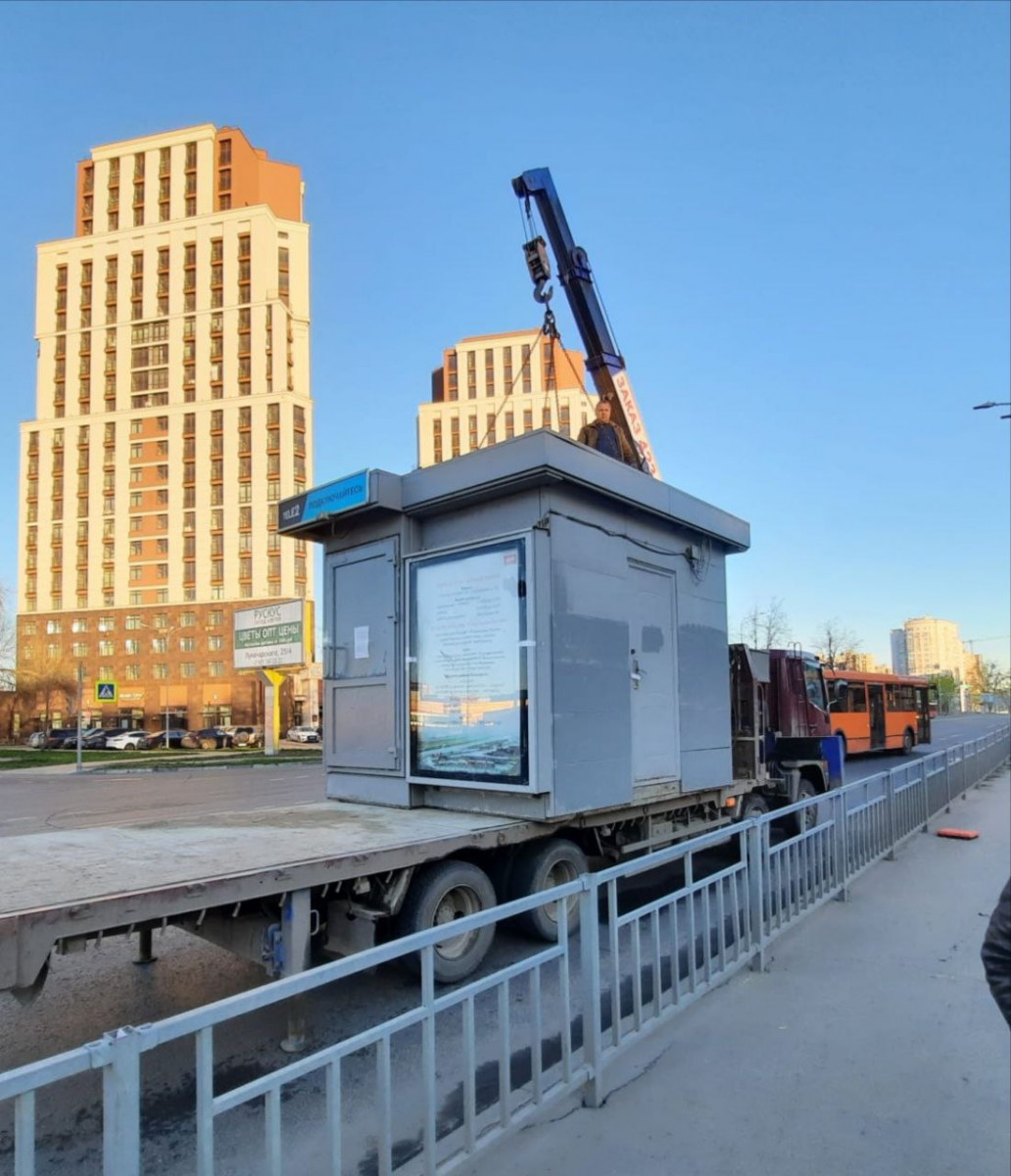 Незаконно установленный объект торговли демонтировали в Нижегородском районе