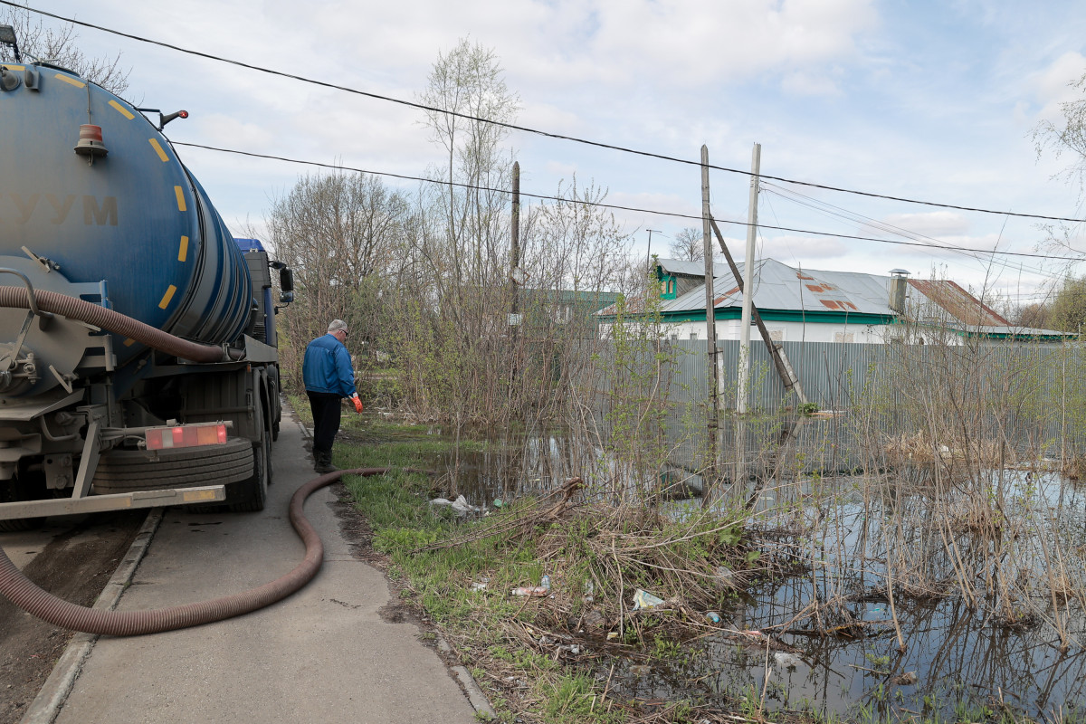 26 тысяч кубометров воды откачано на территории Нижнего Новгорода с начала весны