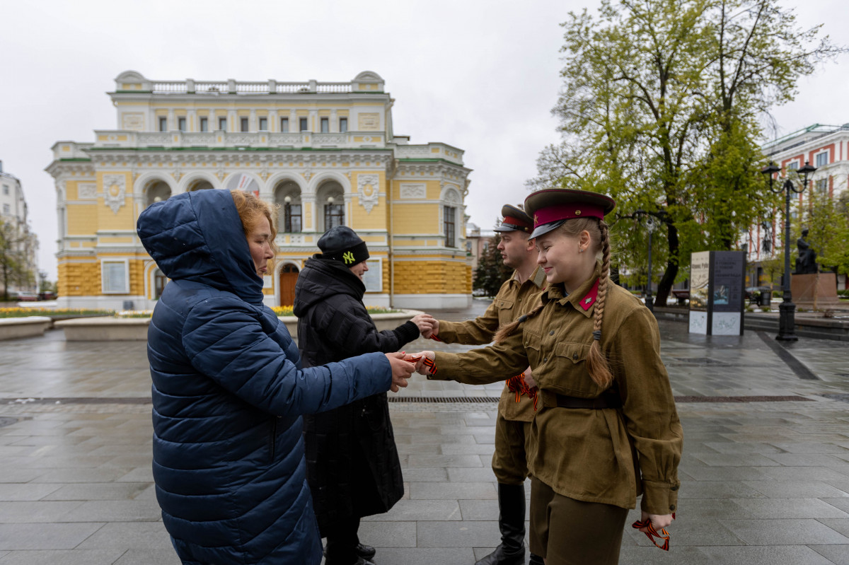 Более 25 тысяч Георгиевских лент раздали волонтёры в Нижегородской области в преддверии праздника