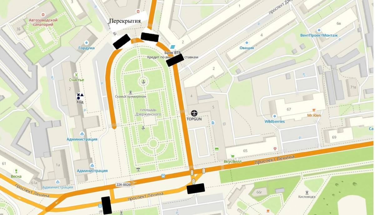 Движение транспорта ограничат в центре Дзержинска 18 мая
