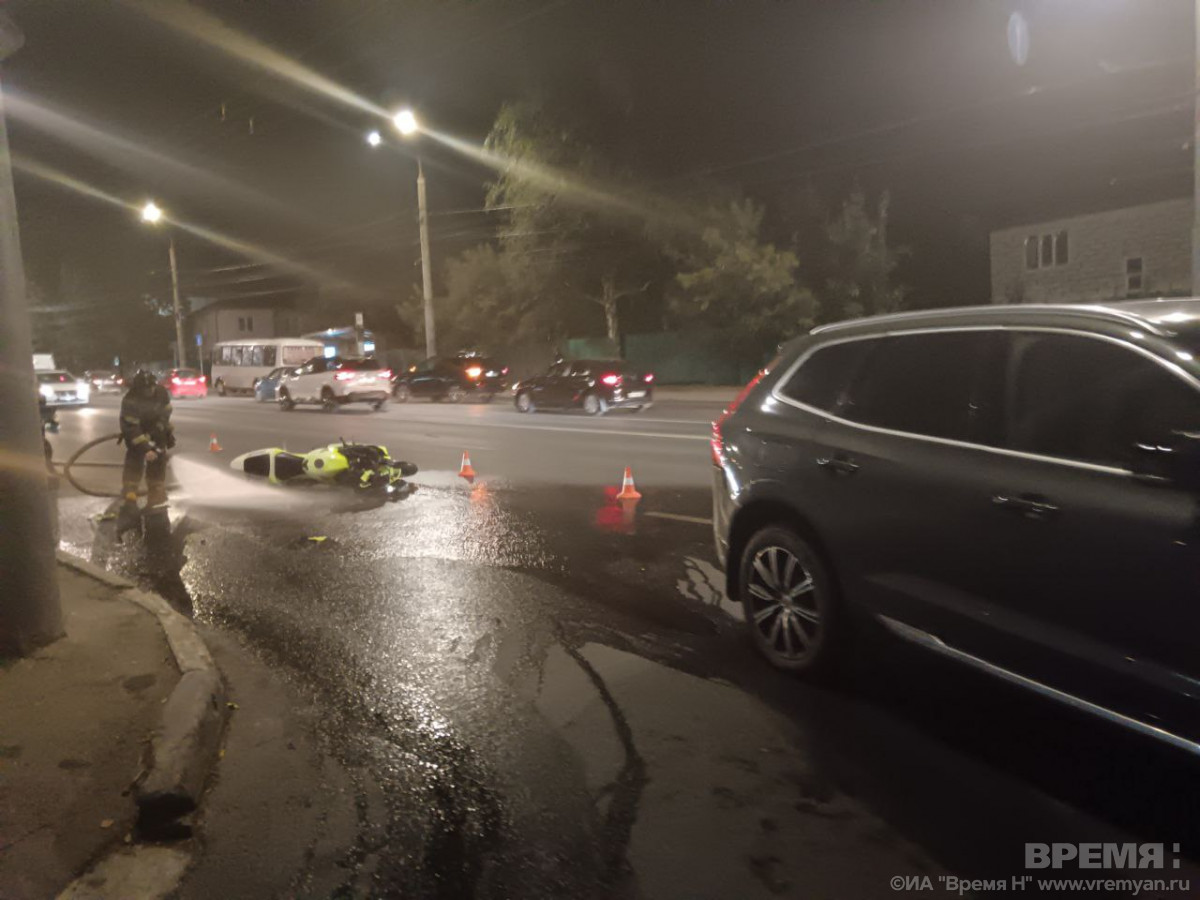 ДТП с мотоциклом произошло перед Ванеевским мостом