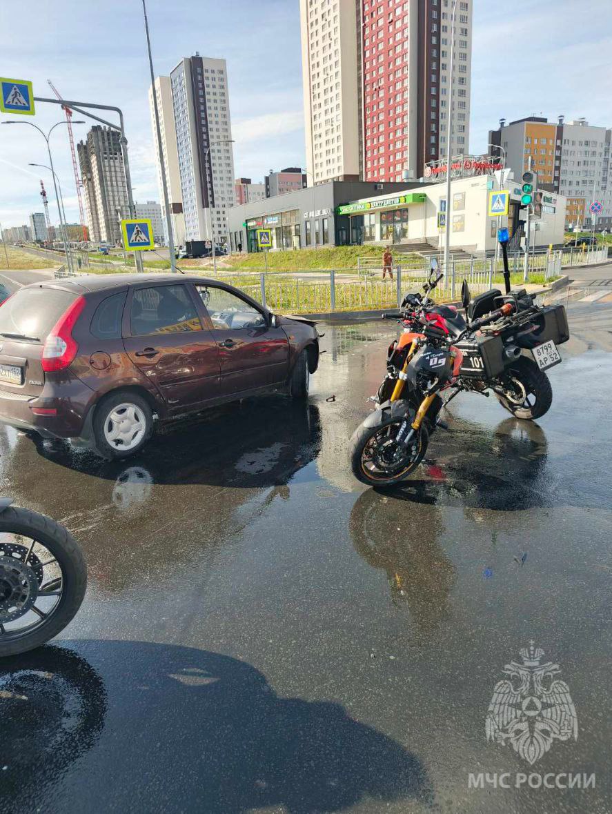 Мотоциклист госпитализирован после ДТП в Новой Кузнечихе