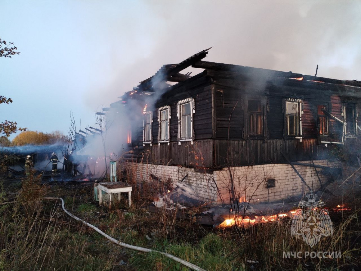 Мужчина погиб на пожаре в Урене Нижегородской области