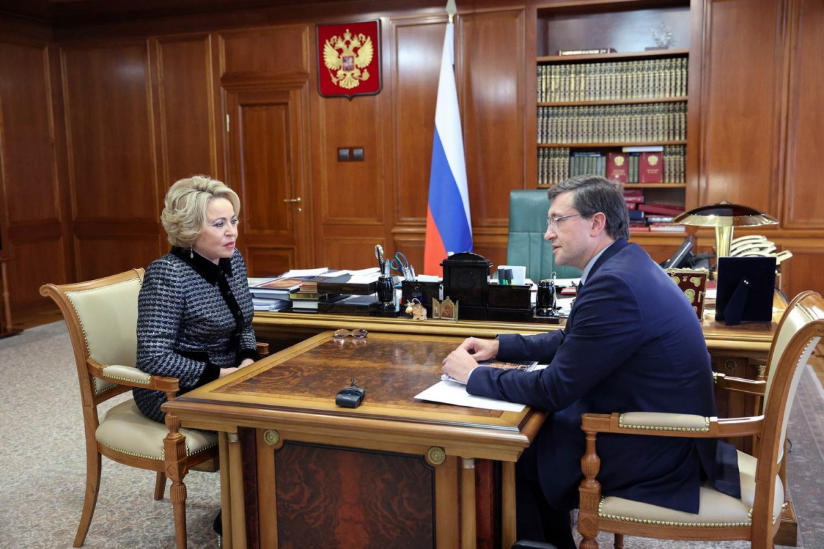Валентина Матвиенко провела встречу с губернатором Глебом Никитиным
