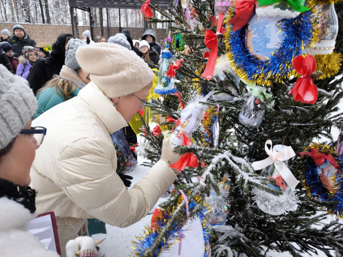 В Сормовском парке 16 ёлочек украсили новогодними игрушками по мотивам сказок Пушкина
