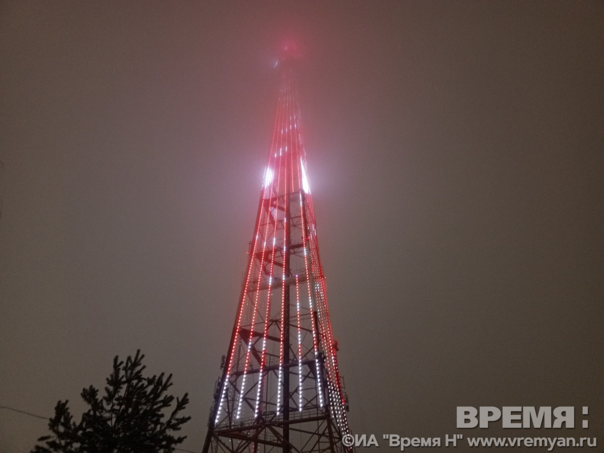 Нижегородская телебашня включит праздничную подсветку 8 марта