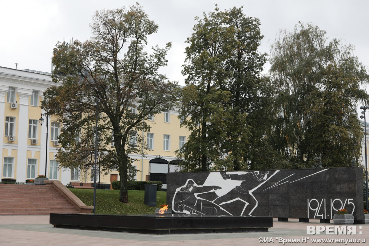 Постамент «Вечный огонь» в Нижегородском кремле закрыт на капремонт