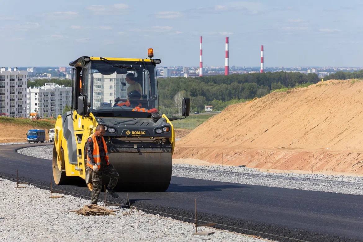 В Нижнем Новгороде началась укладка асфальта на дублере проспекта Гагарина