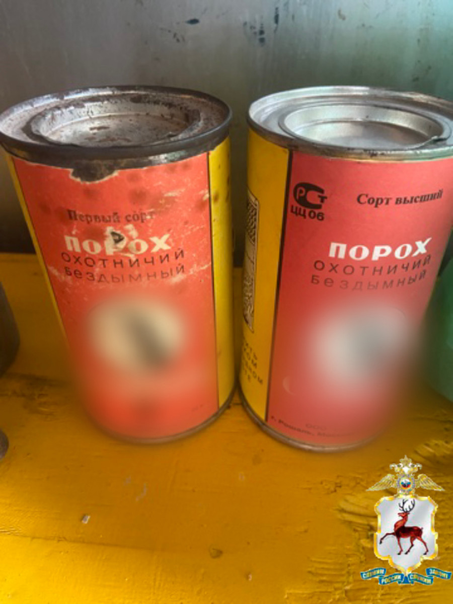 В Нижегородской области у мужчины изъяли незаконно хранившееся оружие и взрывчатые вещества